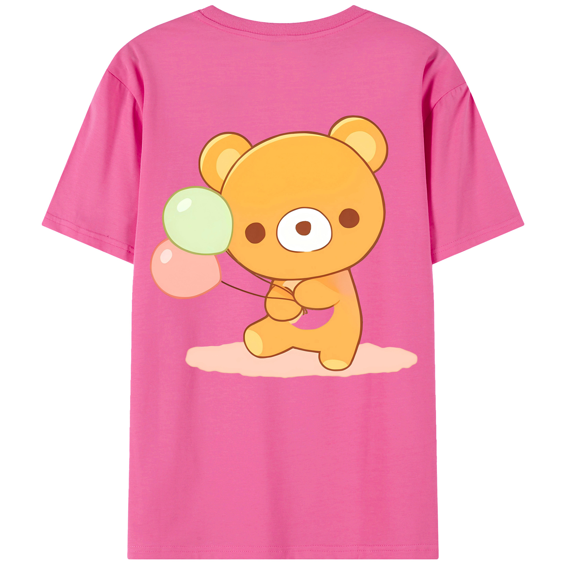 （画像用） リラックマ リラックマ キイロイトリ Rilakkuma Korilakkuma Kiiroitori レディース半袖Tシャツ(バックプリント)